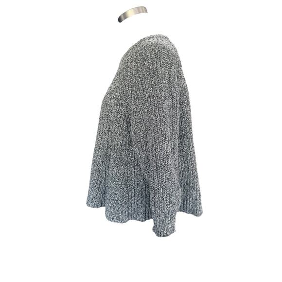Madewell Gray Linen Blend Swing Crop Marled Sweater C0358 Size Large - Picture 5 of 11